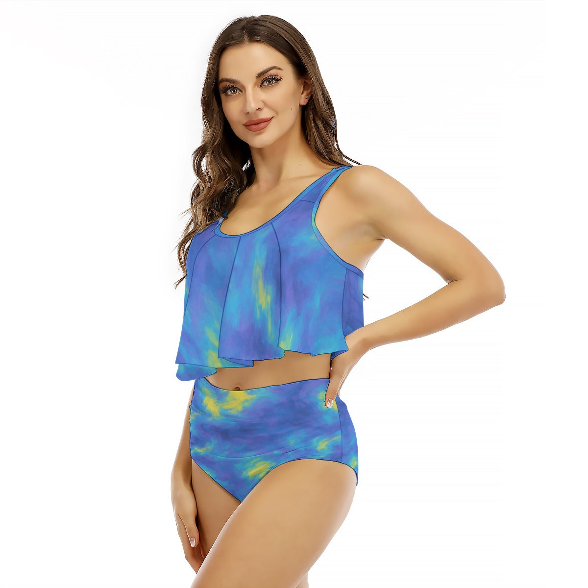 Women's Ruffled Vest Bikini Swimsuit