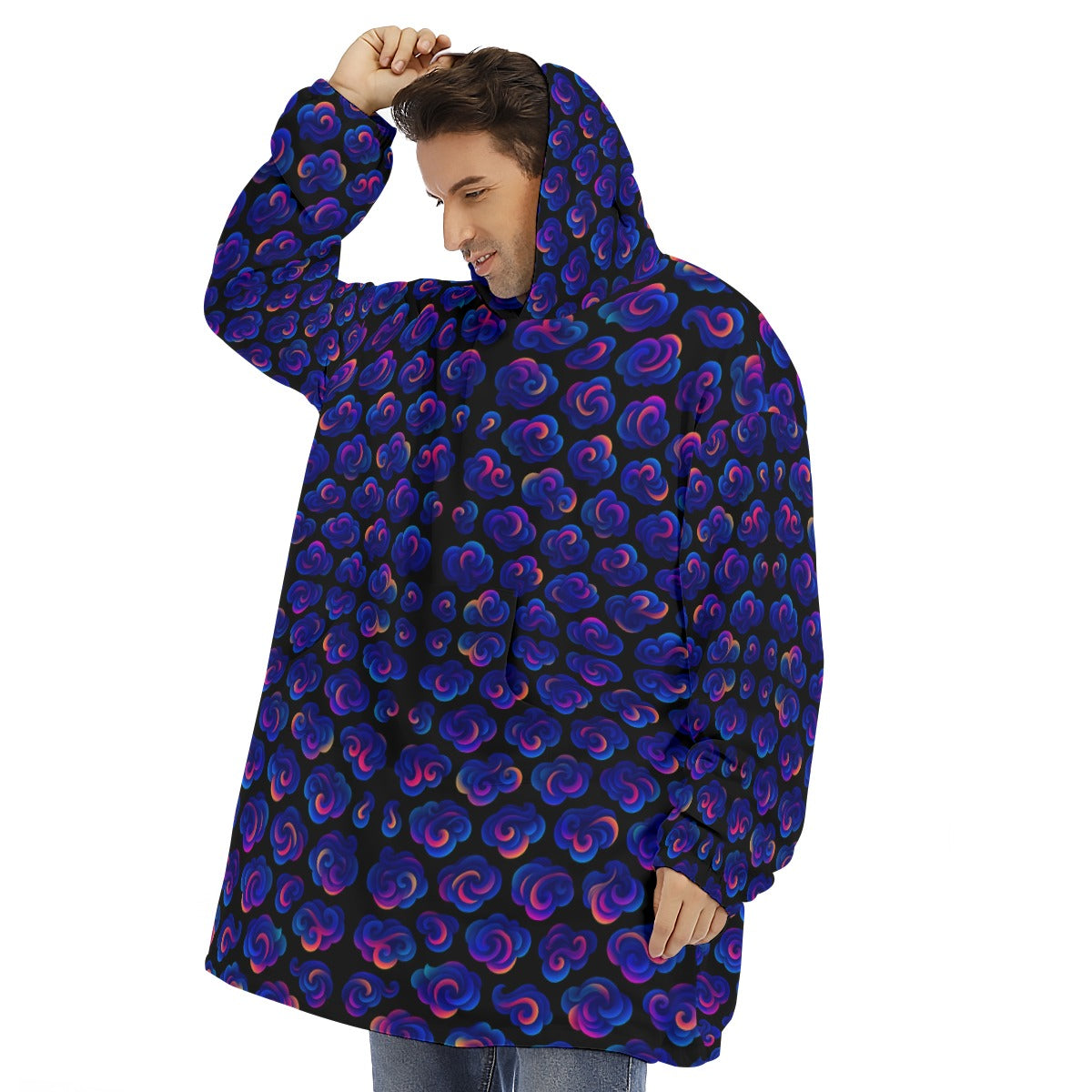 Unisex Sherpa Fleece Hoodie Blanket