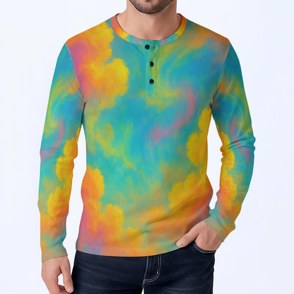 Men's Classic Long-Sleeve Henley Shirt