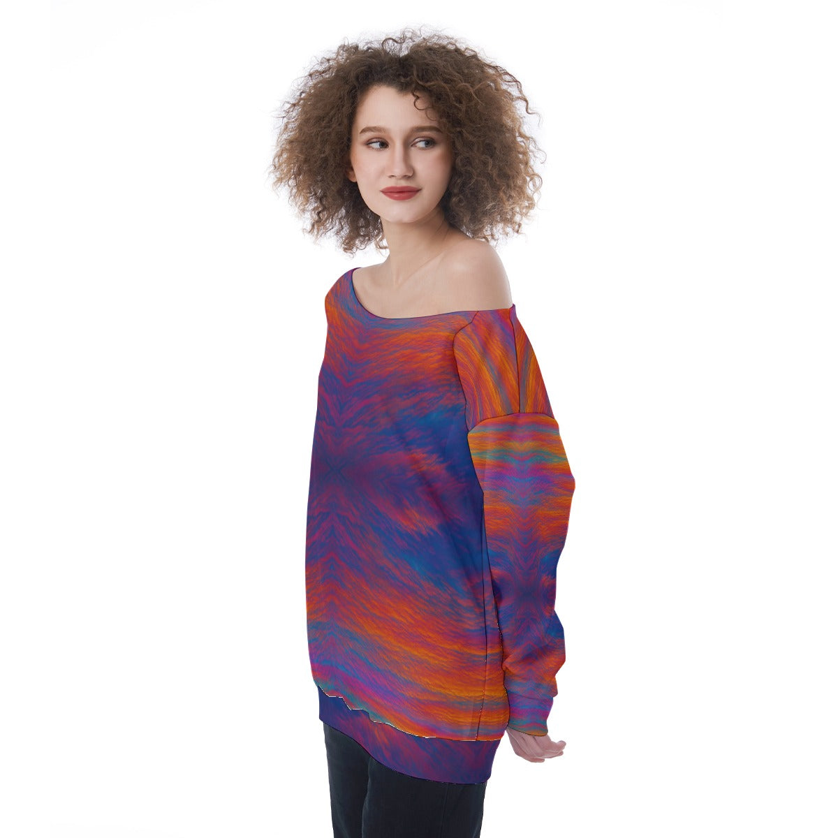 Women's Off-Shoulder Sweatshirt