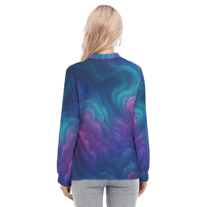 Women's Long Sleeve Blouse With Button Closure