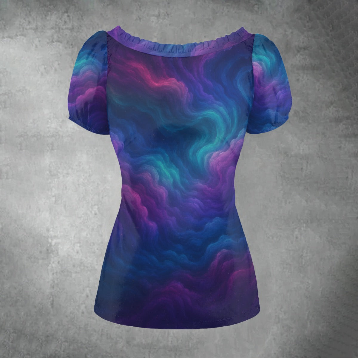 Women's Puff Sleeve Pleated Shirt