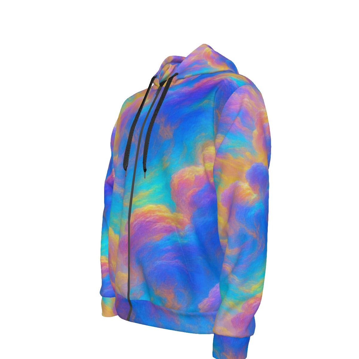 Unisex Zipper Hoodie With Black Lining