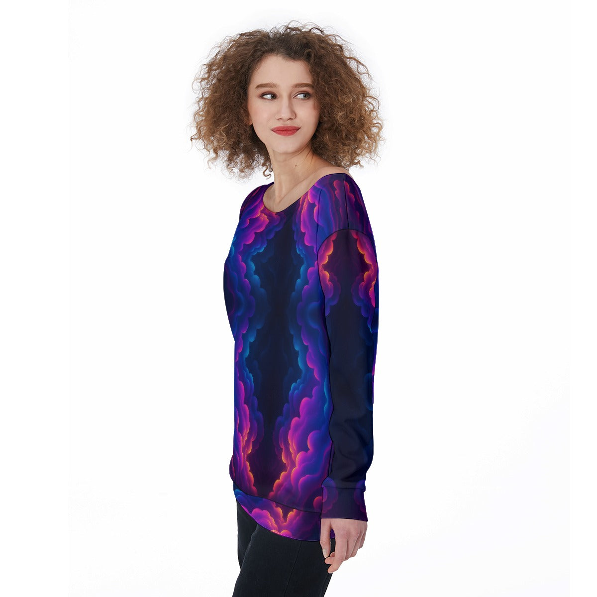 Women's Off-Shoulder Sweatshirt