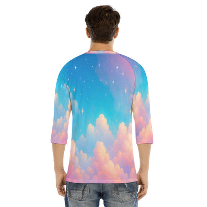 Men's Bracelet Sleeve T-shirt With Button Closure - view 4