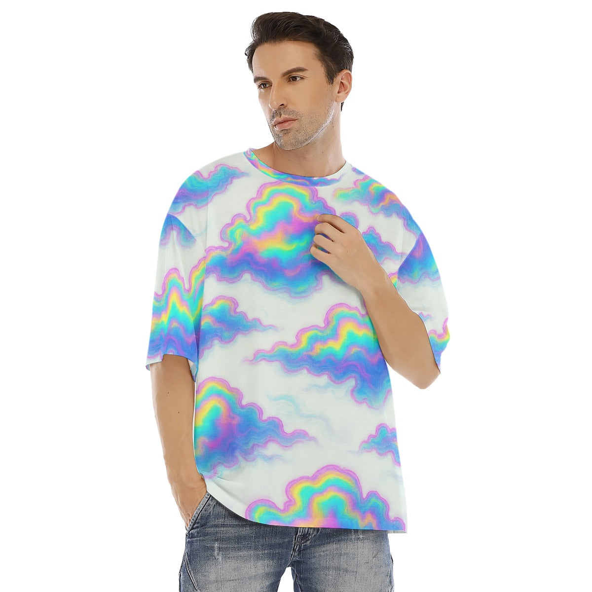 Men's Drop Shoulder T-shirt With Short Sleeve