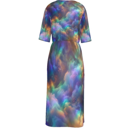 Women's Short Sleeve V-neck Dress
