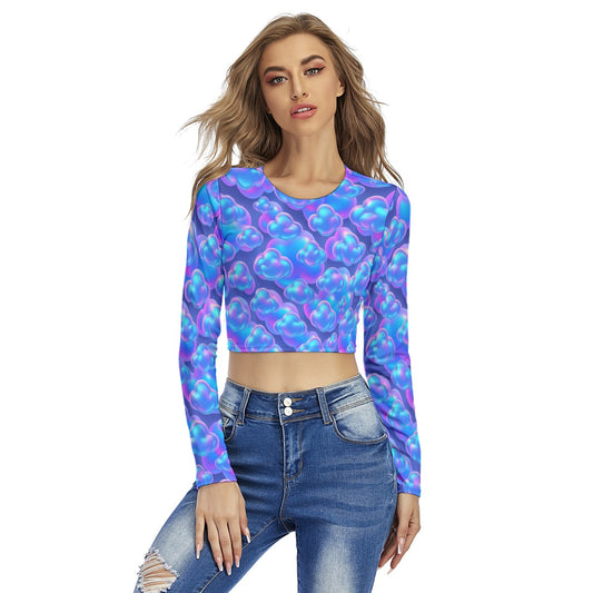 Women's Round Neck Crop Top T-Shirt