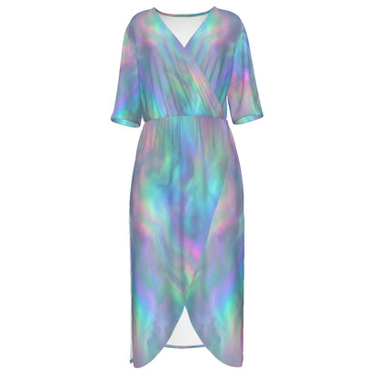 Women's Short Sleeve V-neck Dress