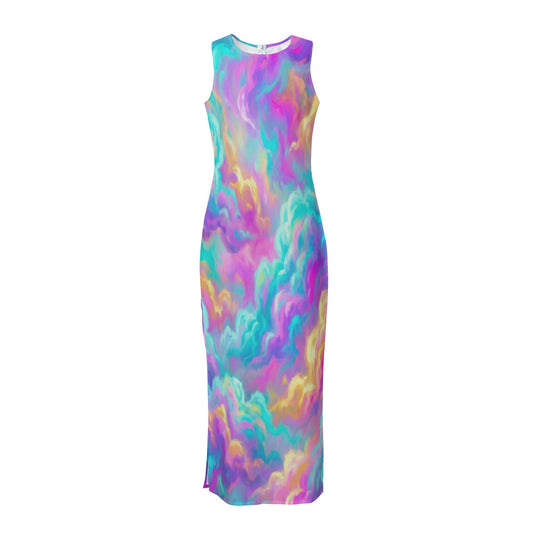 Women's Beach Perspective Chiffon Sleeveless Dress