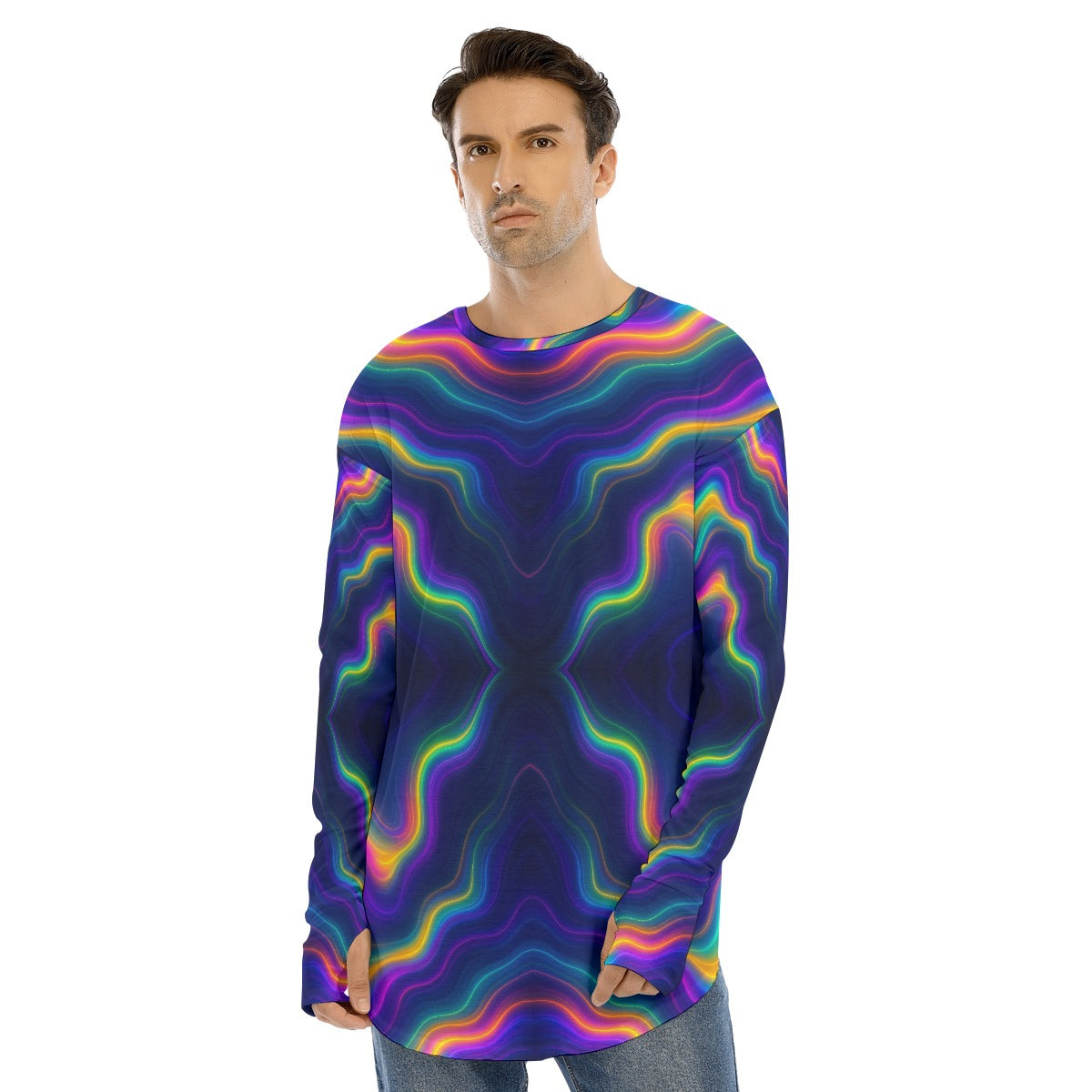 Men's Fingerless Long Sleeve T-shirt