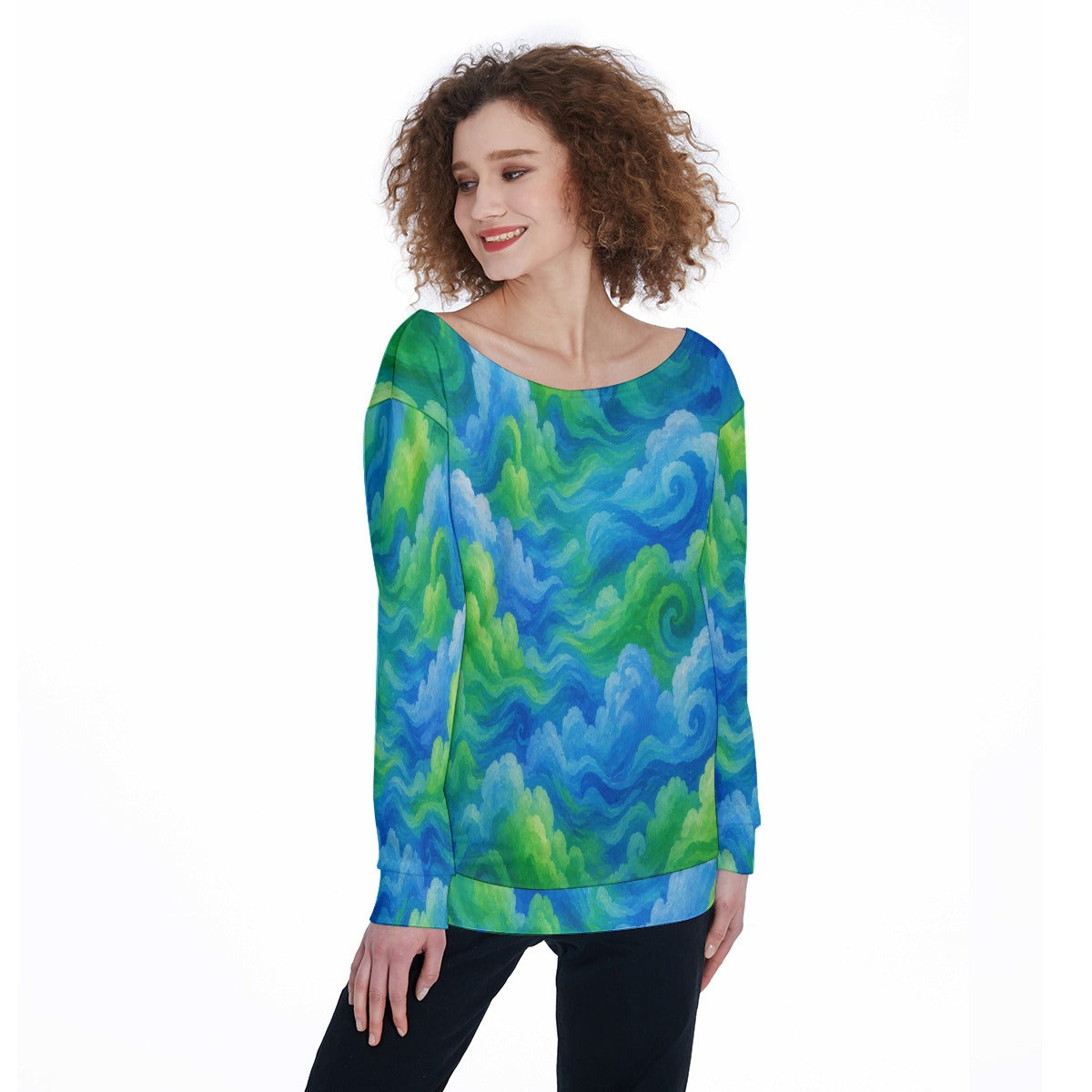 Women's Off-Shoulder Sweatshirt
