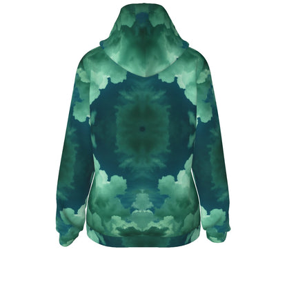 Women's Borg Fleece Hoodie With Half Zip