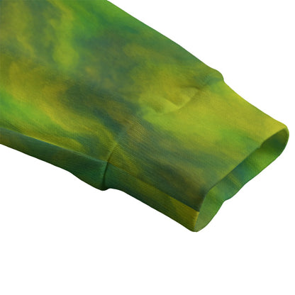 Unisex V-neck Knitted Fleece Cardigan With Button Closure