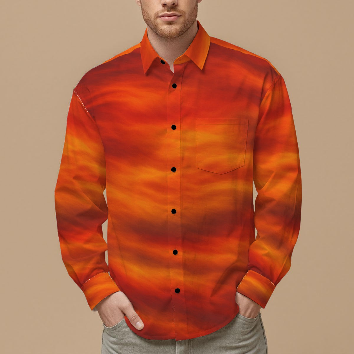 Men's Slim Fit Long Sleeve Shirt