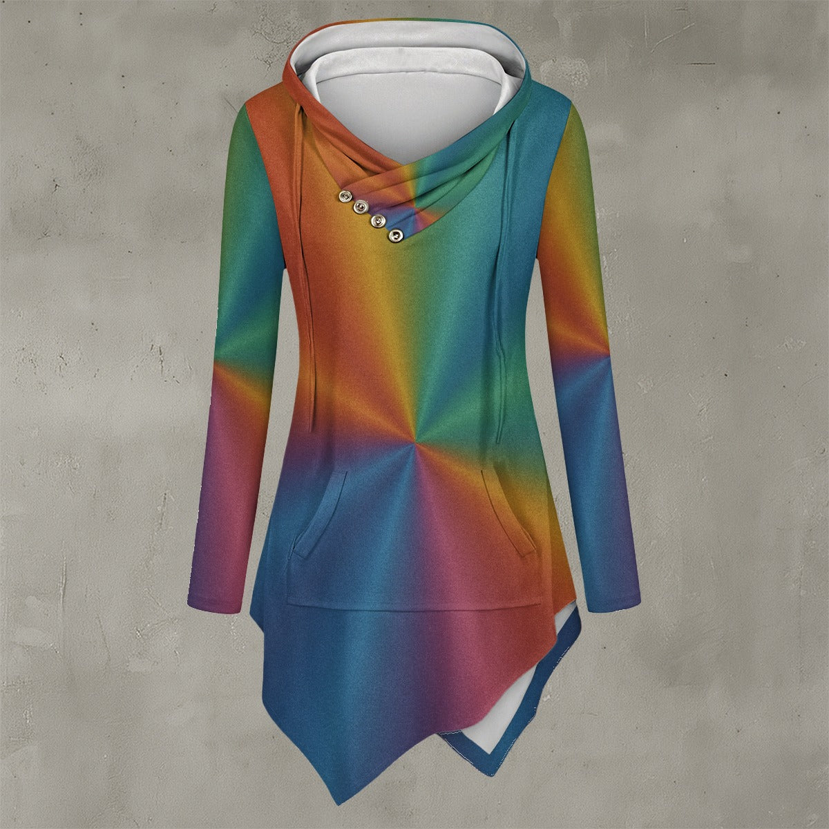 Women's Asymmetric Hem Hoodie
