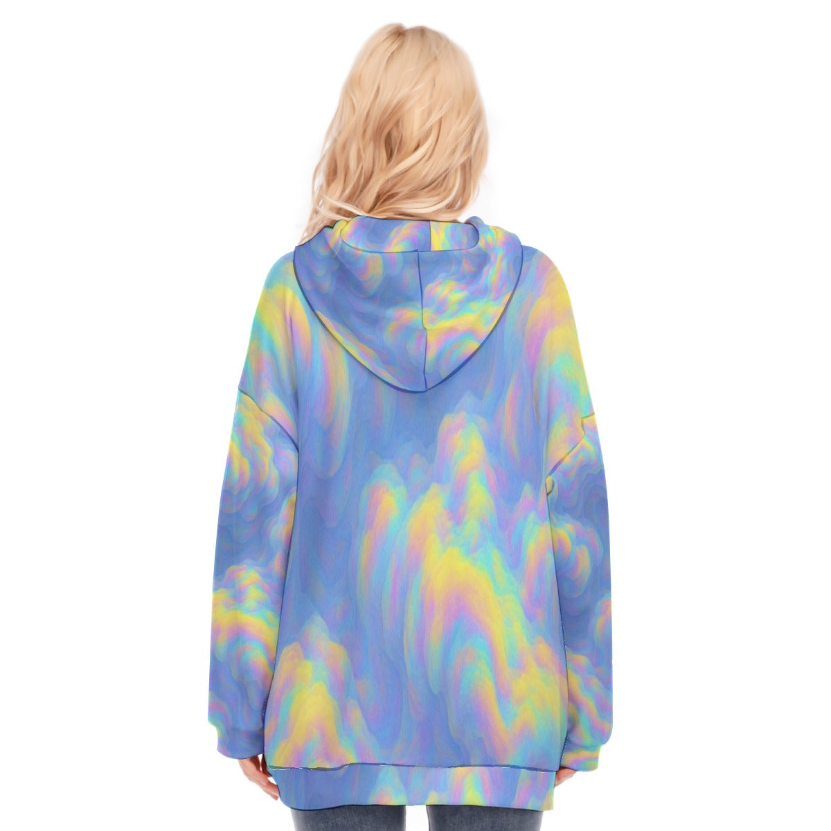 Women's Long Hoodie With Zipper Closure