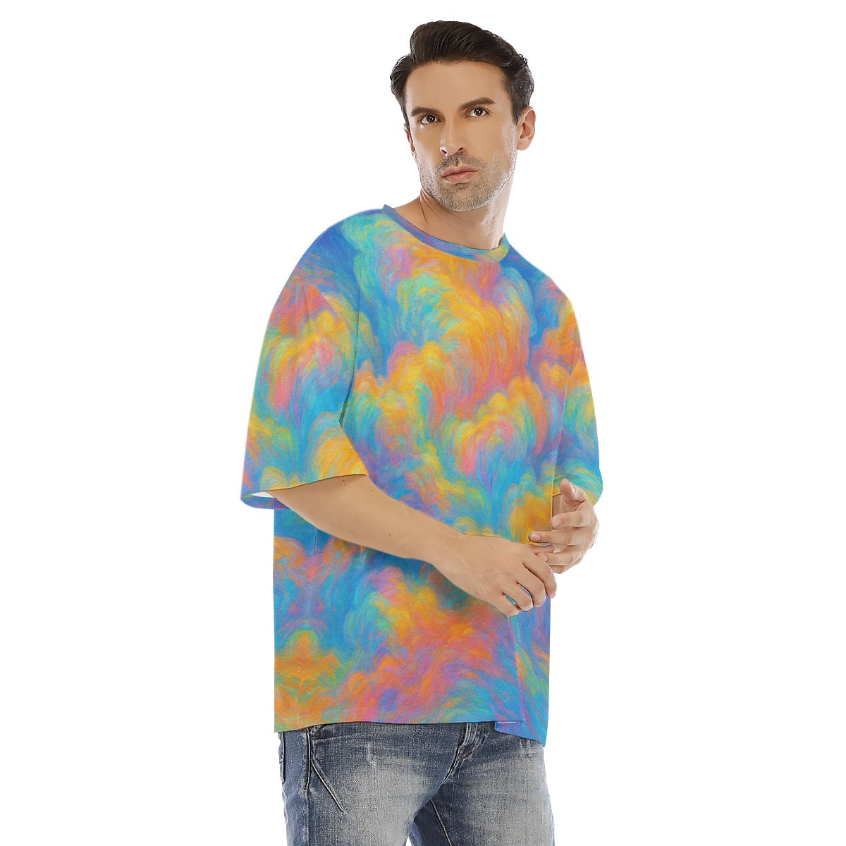 Men's Drop Shoulder T-shirt With Short Sleeve