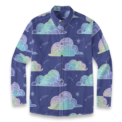 Men's Casual Lapel Long Sleeve Shirt|125GSM Cotton
