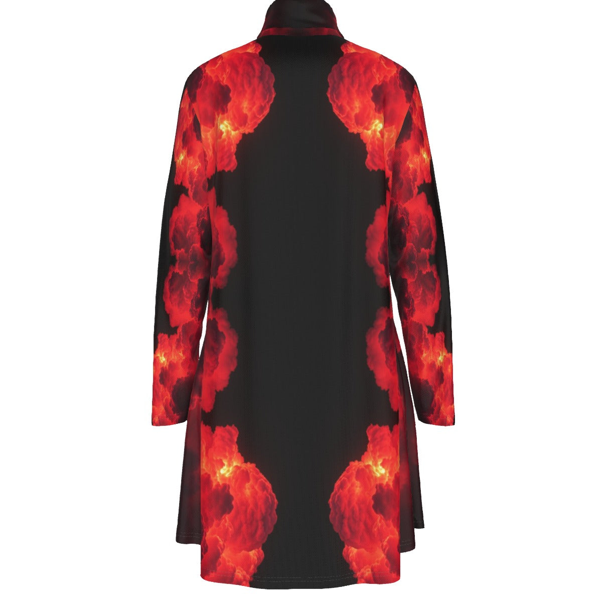 Women's High Neck Dress With Long Sleeve