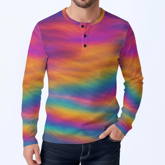 Men's Classic Long-Sleeve Henley Shirt