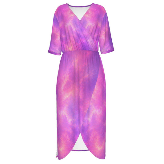Women's Short Sleeve V-neck Dress