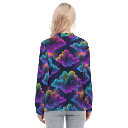 Women's Long Sleeve Blouse With Button Closure