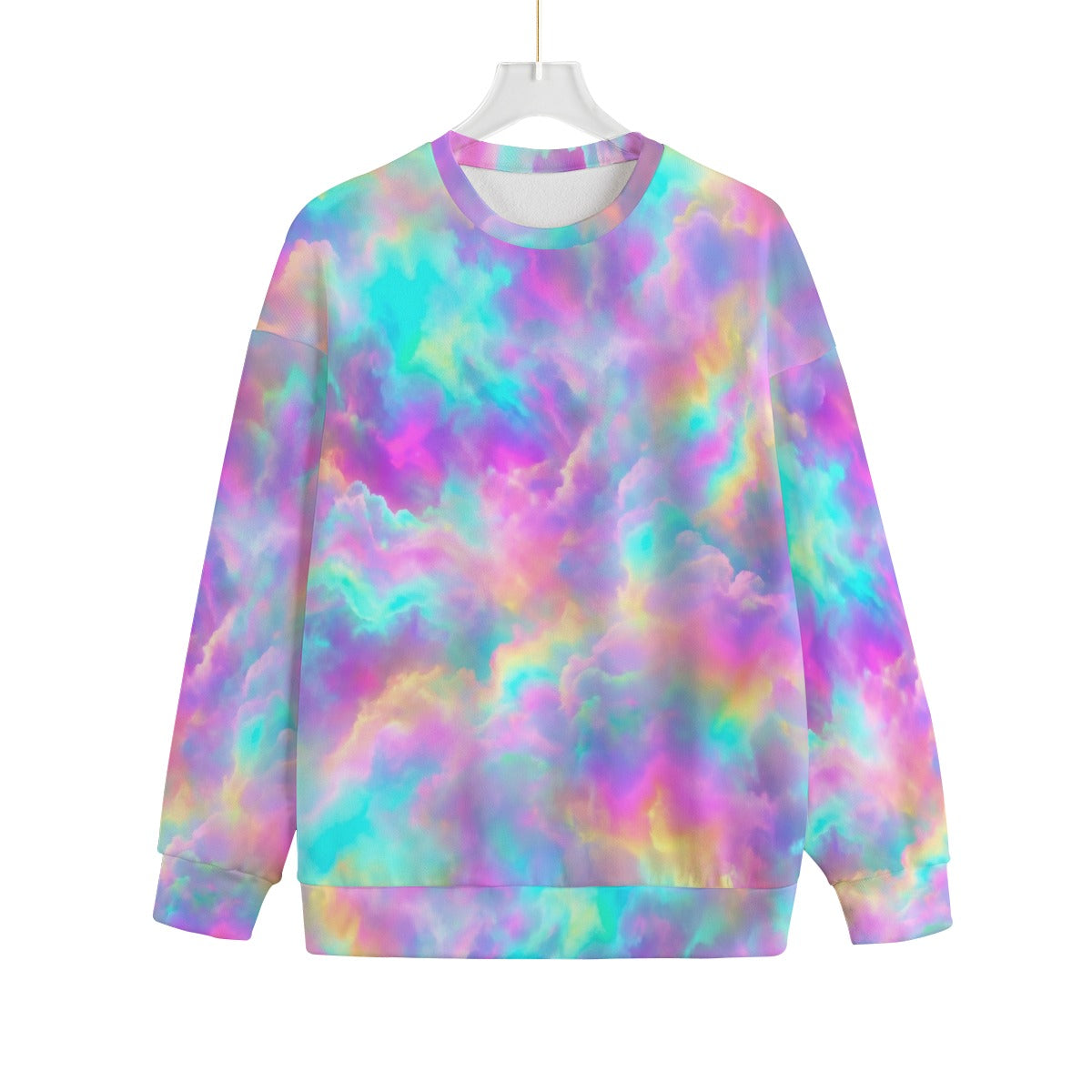 Unisex Drop-shoulder Knitted Fleece Sweater - view 1