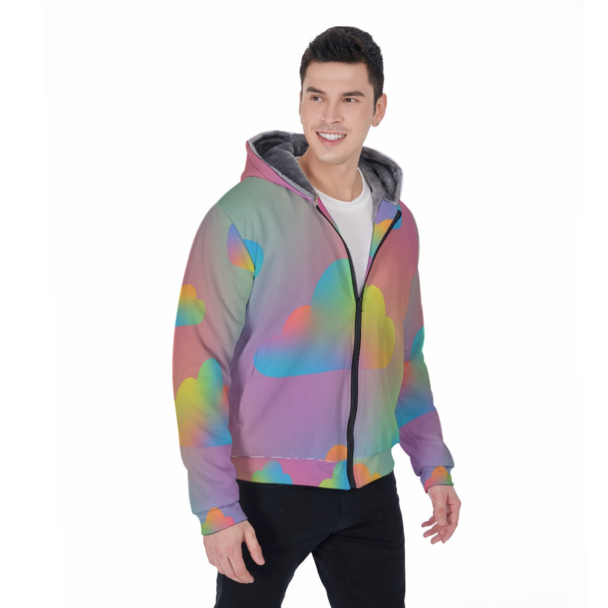 Men's Sherpa Fleece Zip Up Hoodie