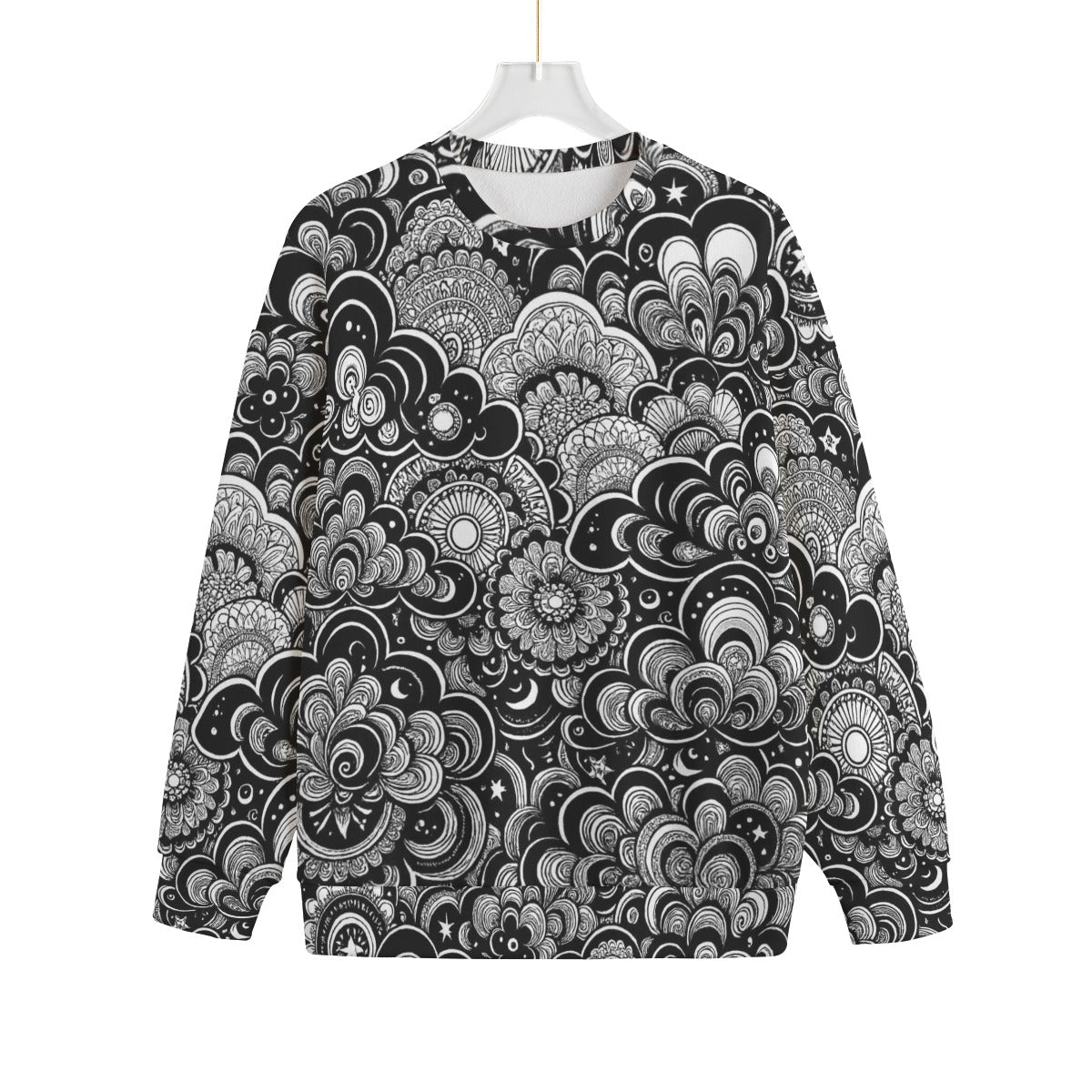Unisex Drop-shoulder Knitted Fleece Sweater - view 1