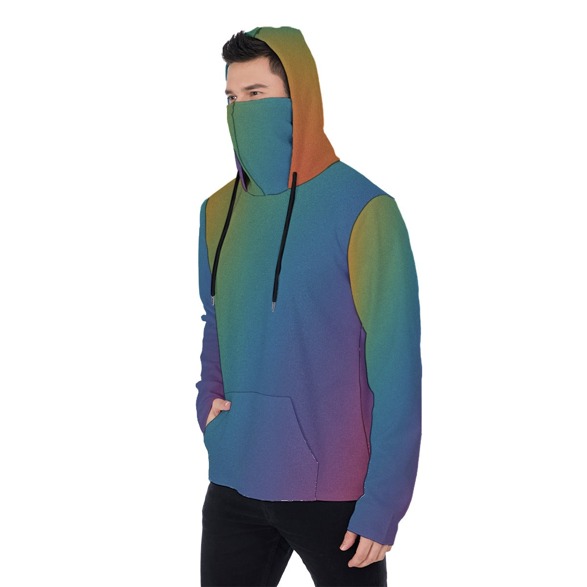Men's Heavy Fleece Hoodie With Mask