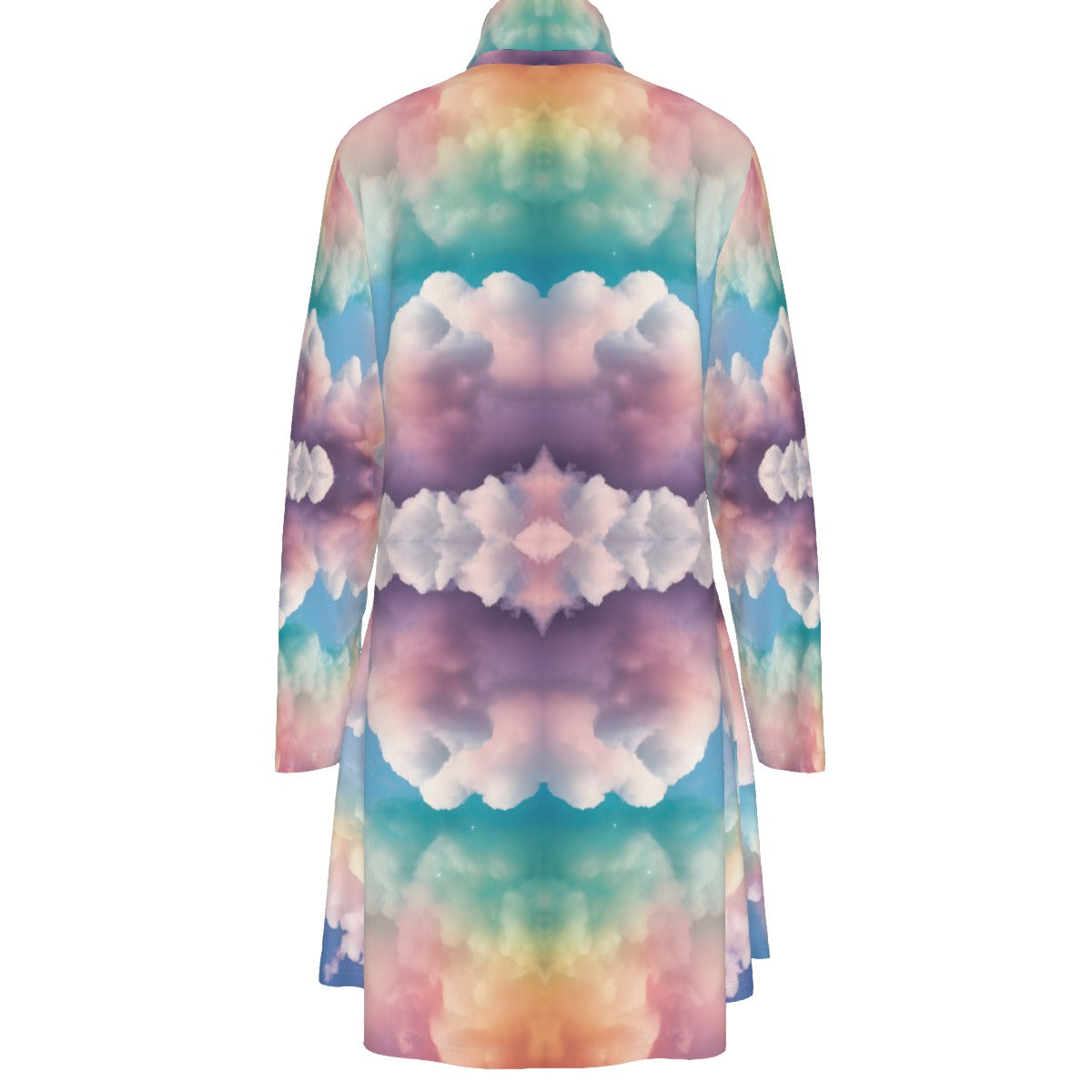 Women's High Neck Dress With Long Sleeve