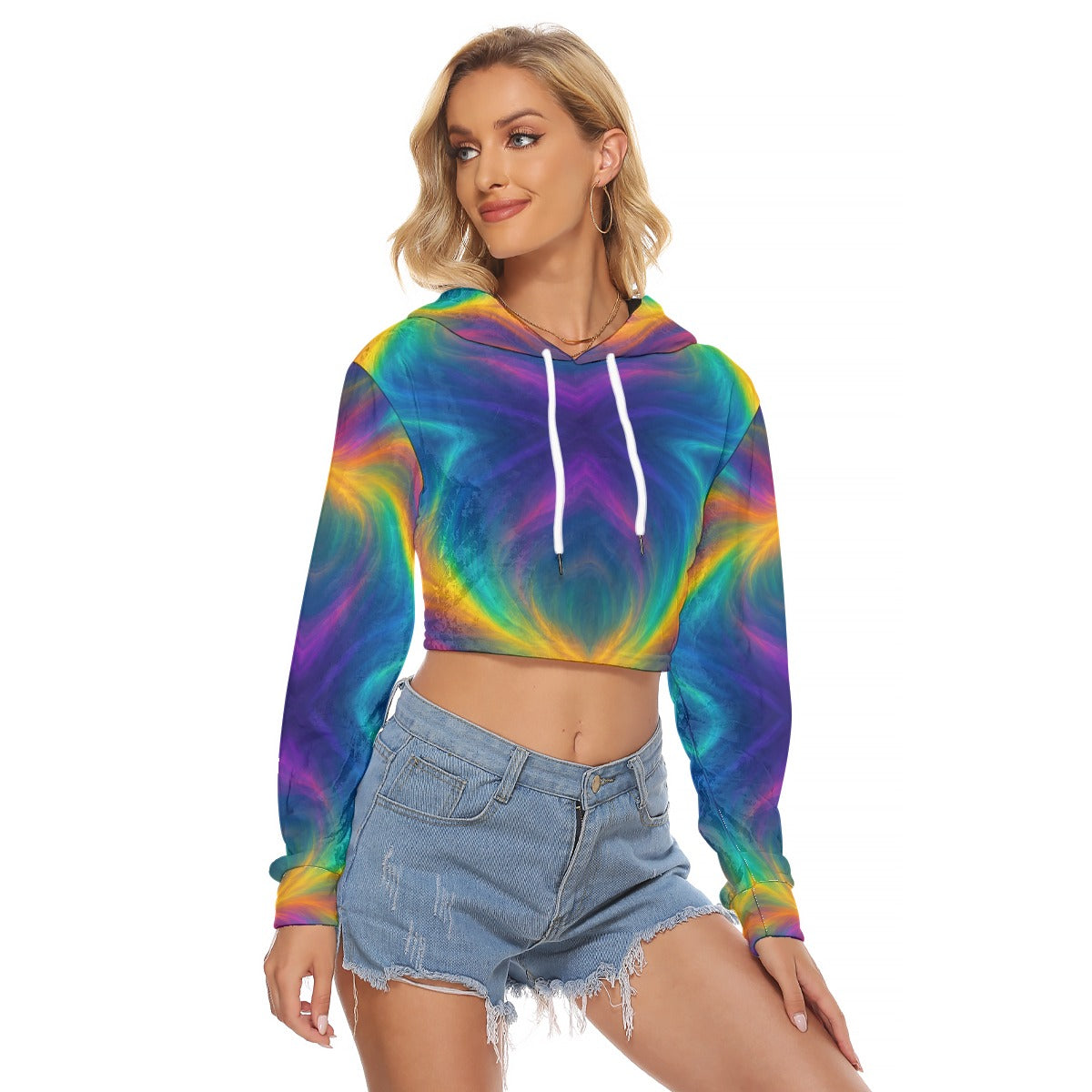 Women's Crop Top Hoodie|Velvet
