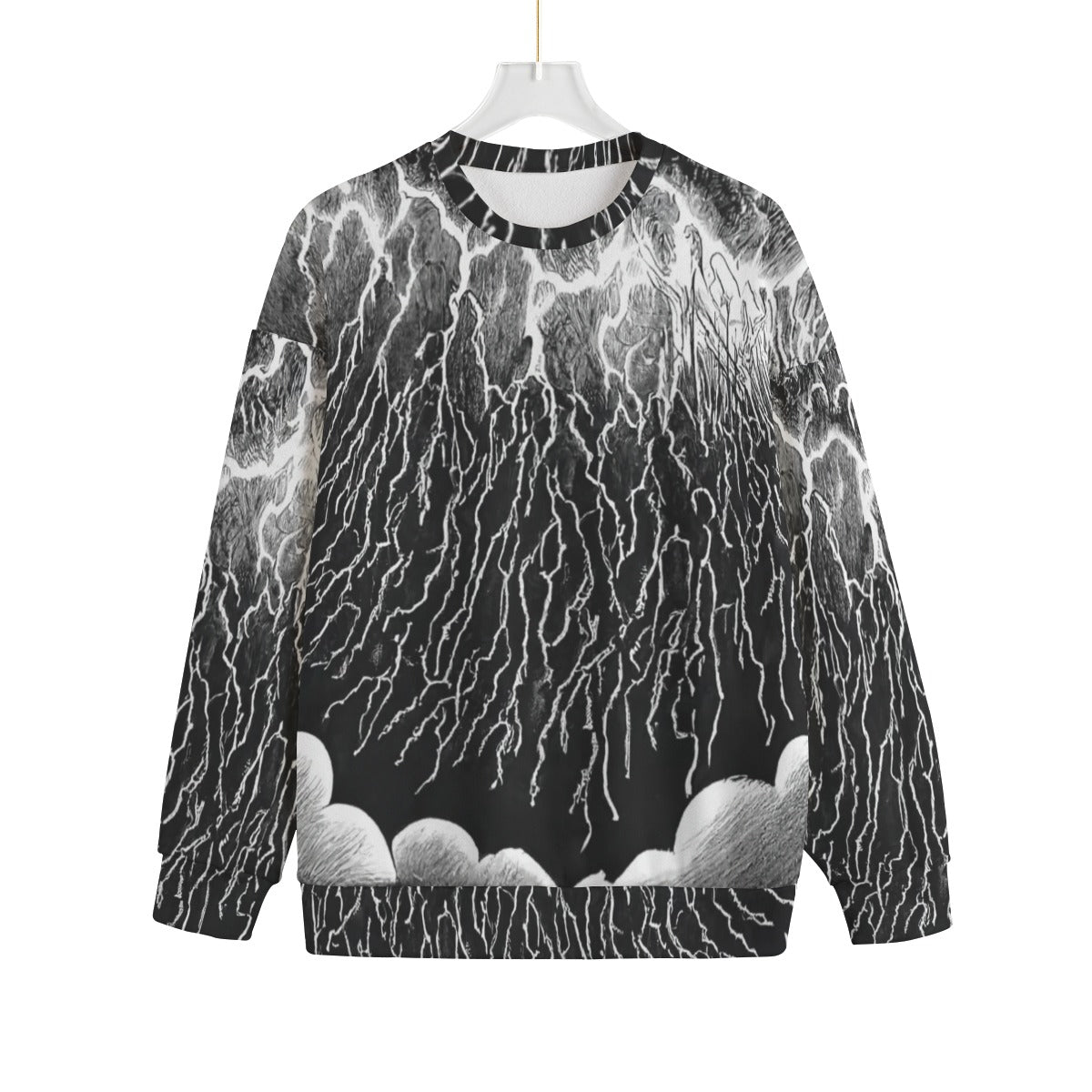 Unisex Drop-shoulder Knitted Fleece Sweater - view 1