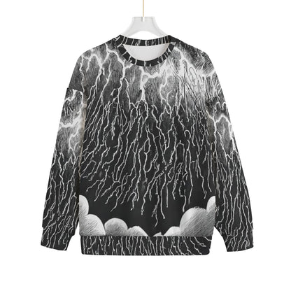 Unisex Drop-shoulder Knitted Fleece Sweater - view 1