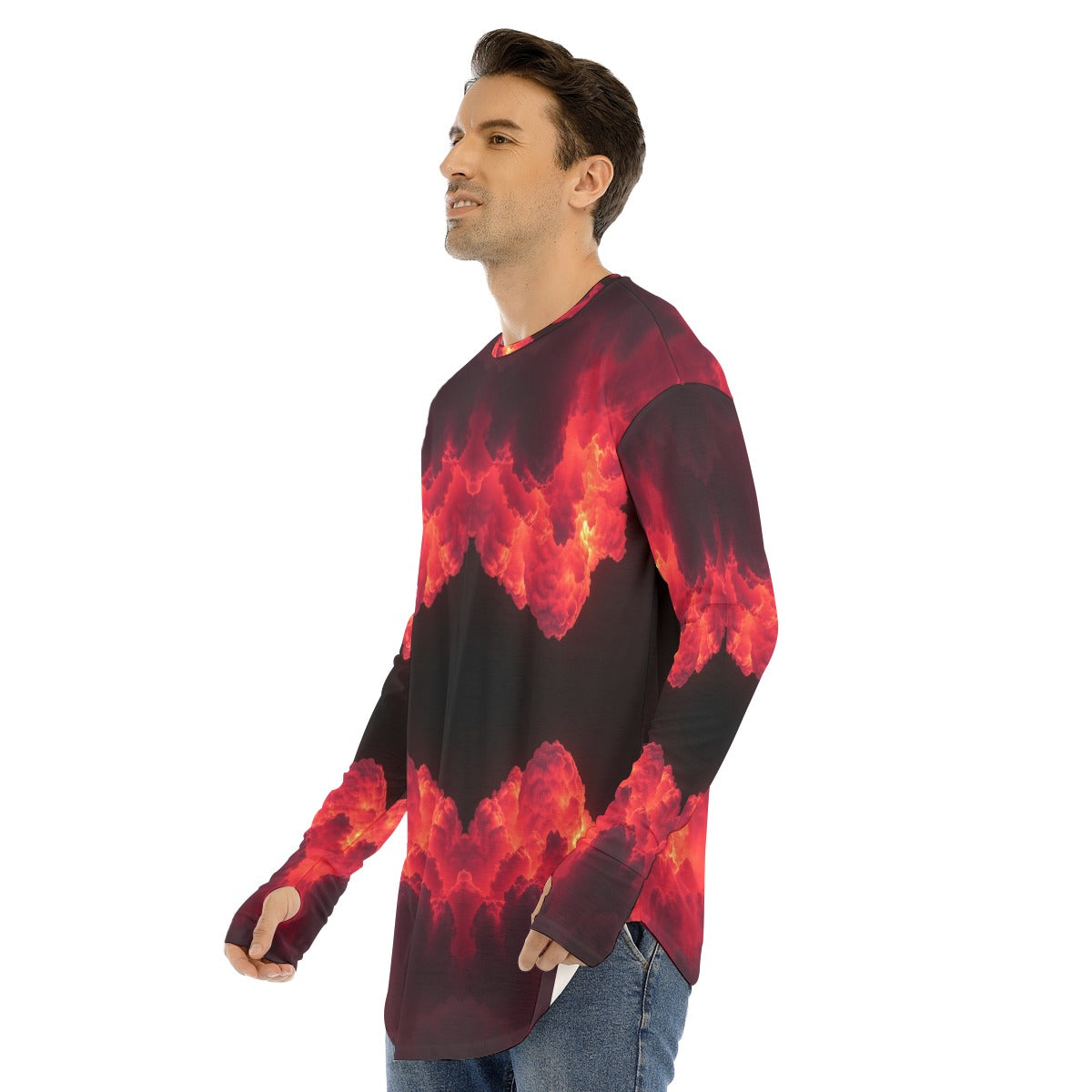 Men's Fingerless Long Sleeve T-shirt