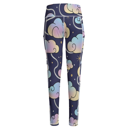 Functional Women's Yoga Leggings With Side Pockets|210GSM