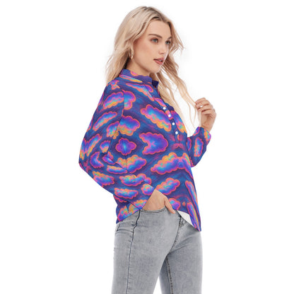 Women's Long Sleeve Blouse With Button Closure