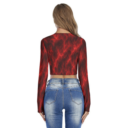 Women's Round Neck Crop Top T-Shirt