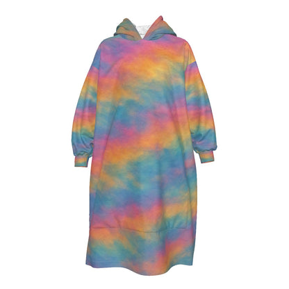 Unisex Kid's Sherpa Fleece Mid-Length Hoodie Blanket