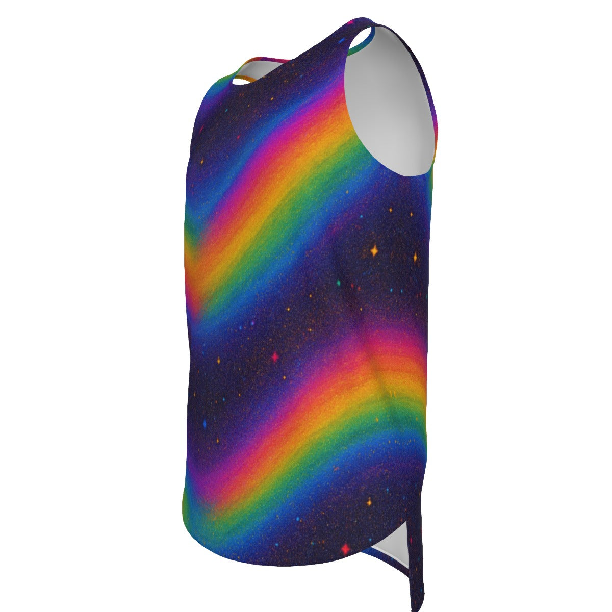 Men's Curved Hem Long Tank Top