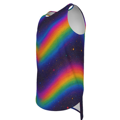 Men's Curved Hem Long Tank Top