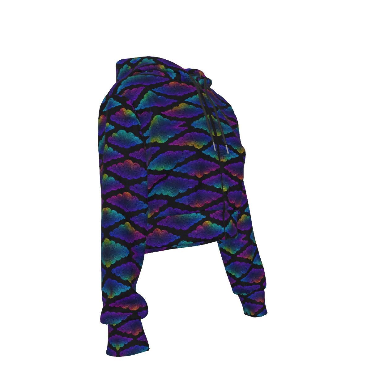 Women's Crop Top Hoodie With Zipper Closure