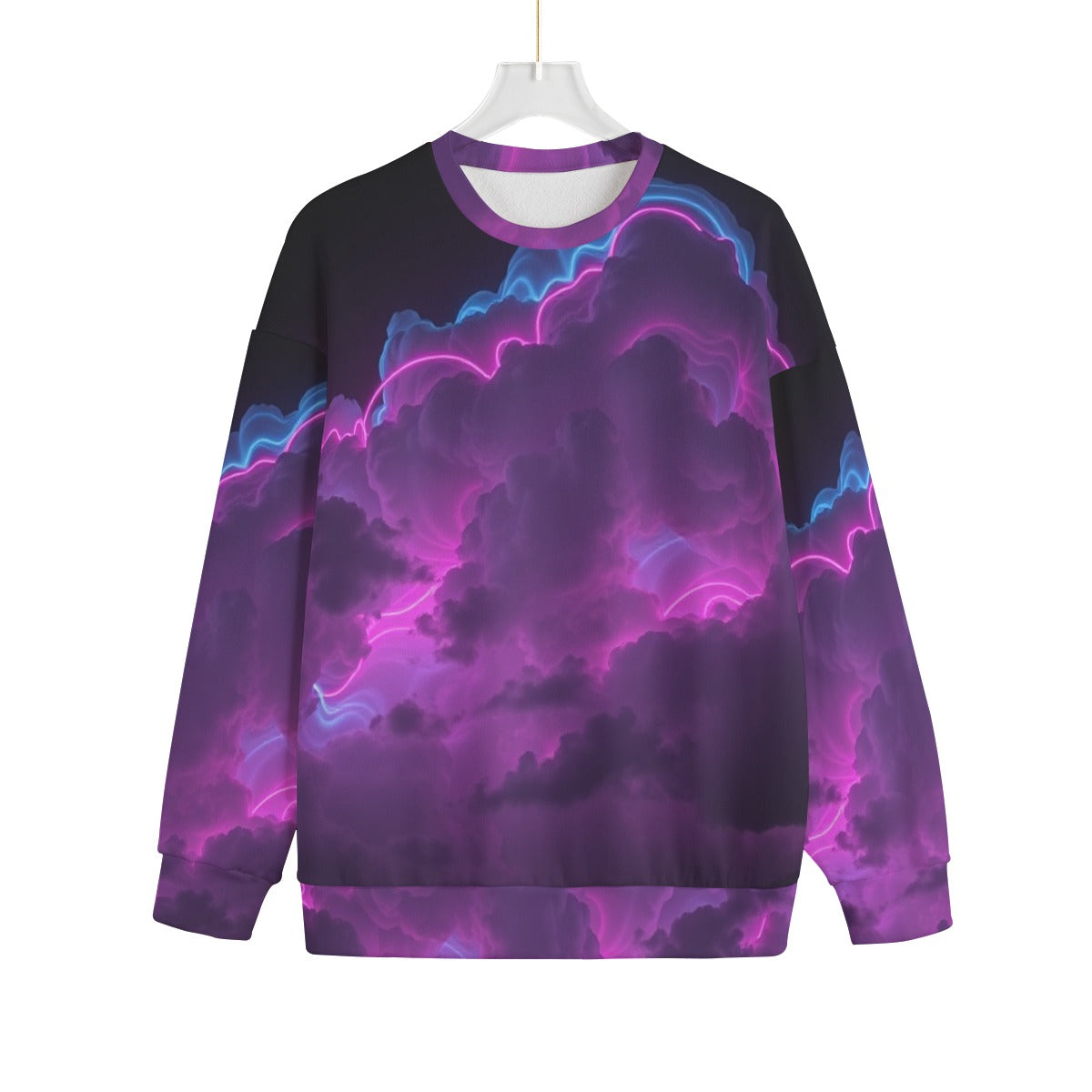 Unisex Drop-shoulder Knitted Fleece Sweater - view 1
