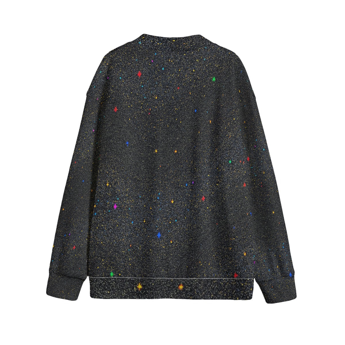 Unisex V-neck Knitted Fleece Cardigan With Button Closure