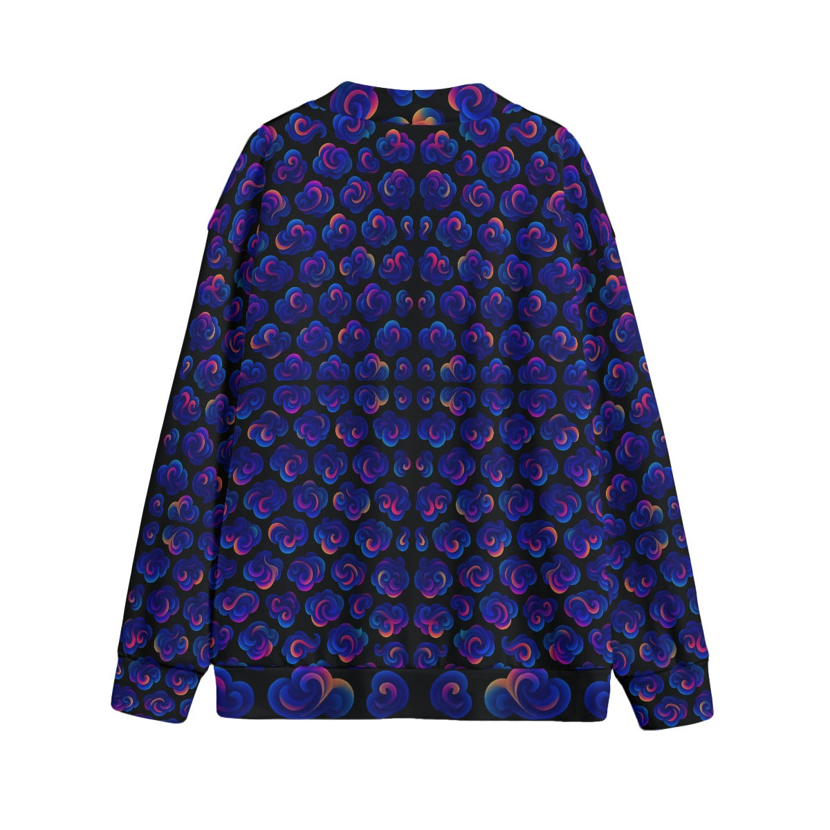 Unisex V-neck Knitted Fleece Cardigan With Button Closure