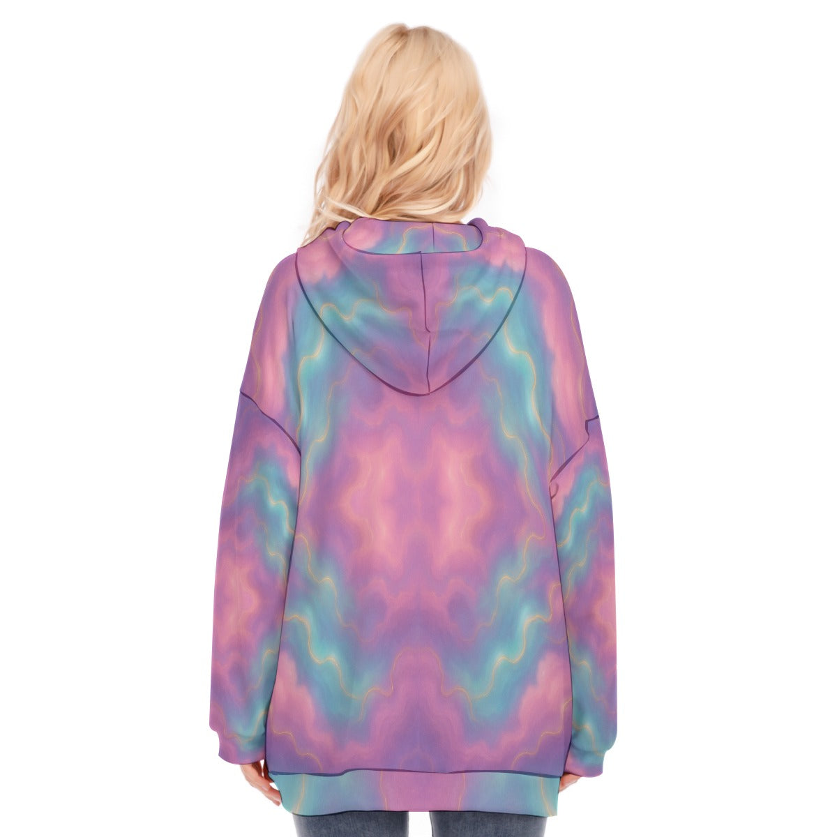 Women's Long Hoodie With Zipper Closure