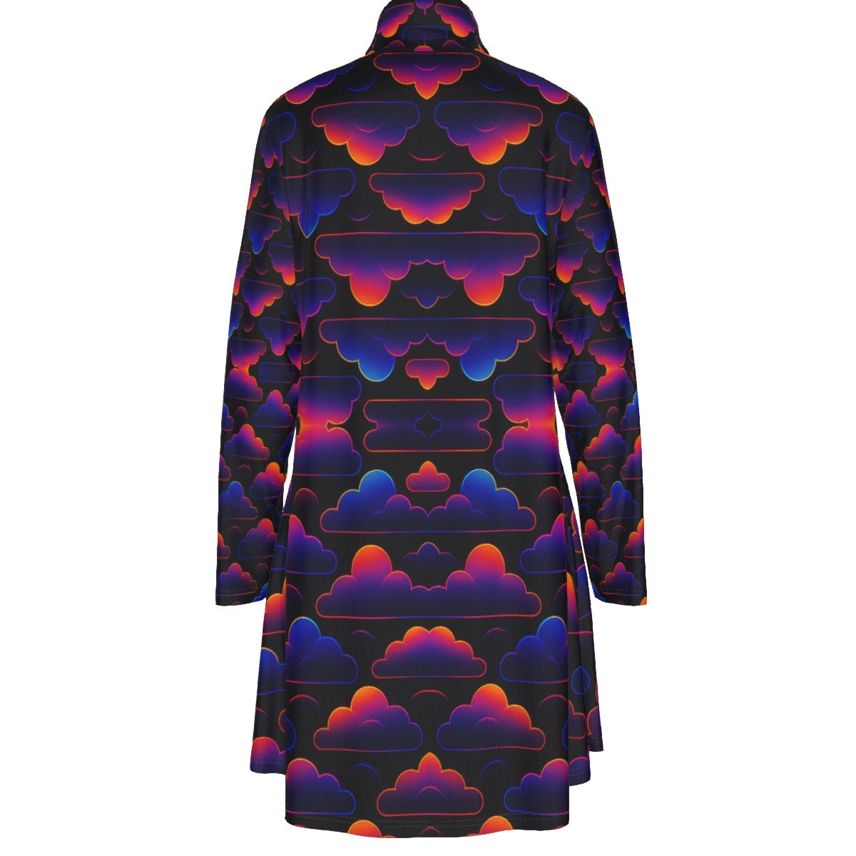 Women's High Neck Dress With Long Sleeve