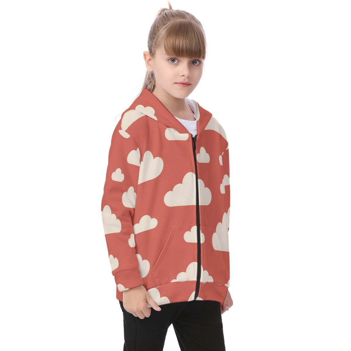 Unisex Kid's Heavy Fleece Zip Up Hoodie