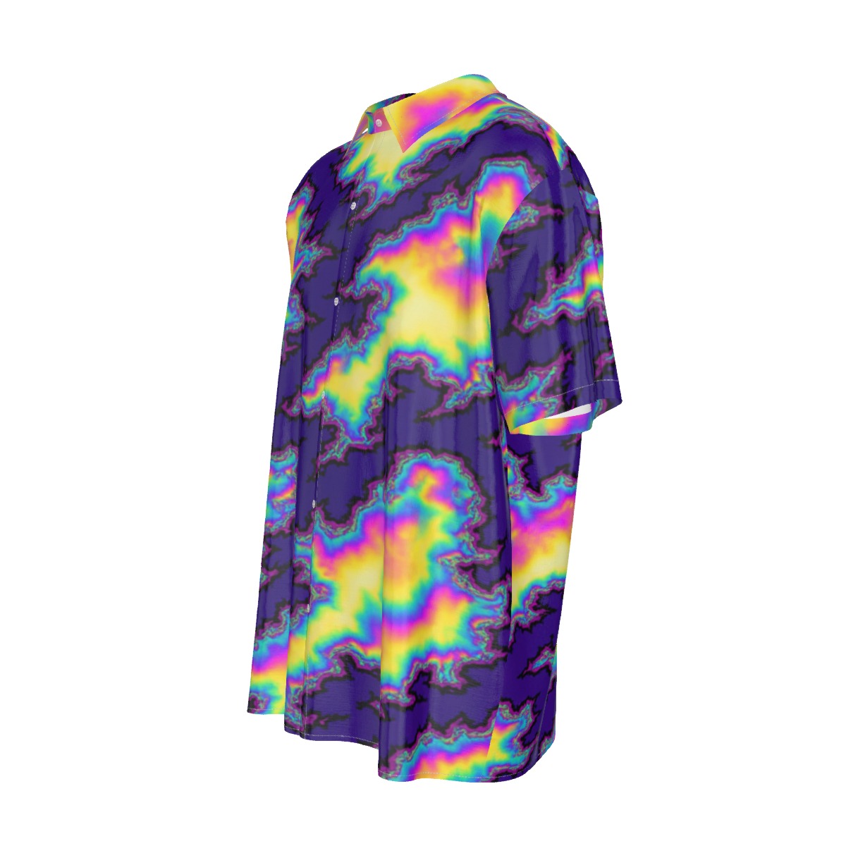 Men's Imitation Silk Short-Sleeved Shirt